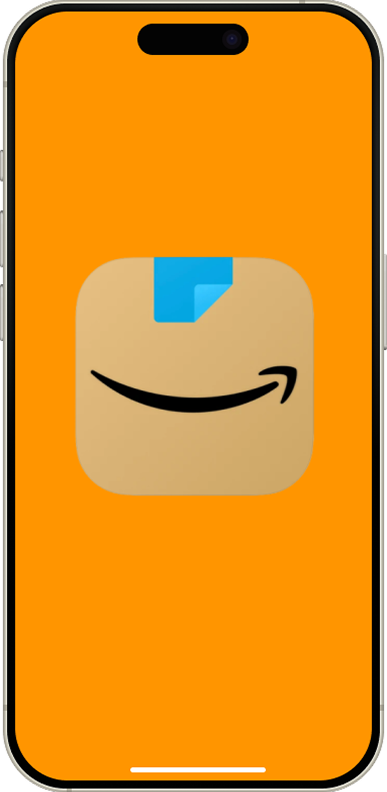 Version logo Amazon redesign en thème sombre